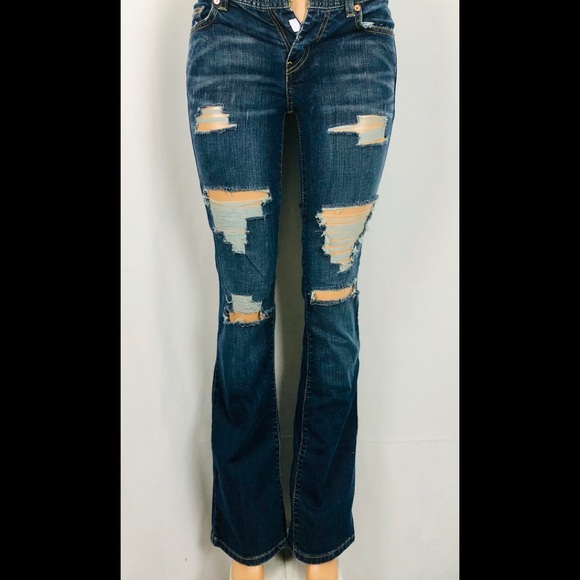 Calvin Klein Denim - Calvin Klein Jeans Slim Flare Distressed denim